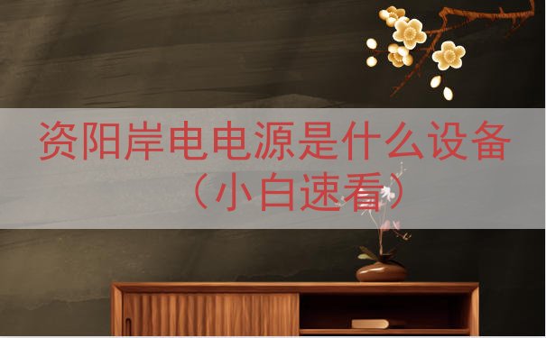 资阳岸电电源是什么设备（小白速看）