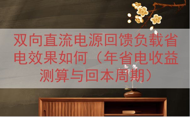 双向直流电源回馈负载省电效果如何（年省电收益测算与回本周期）